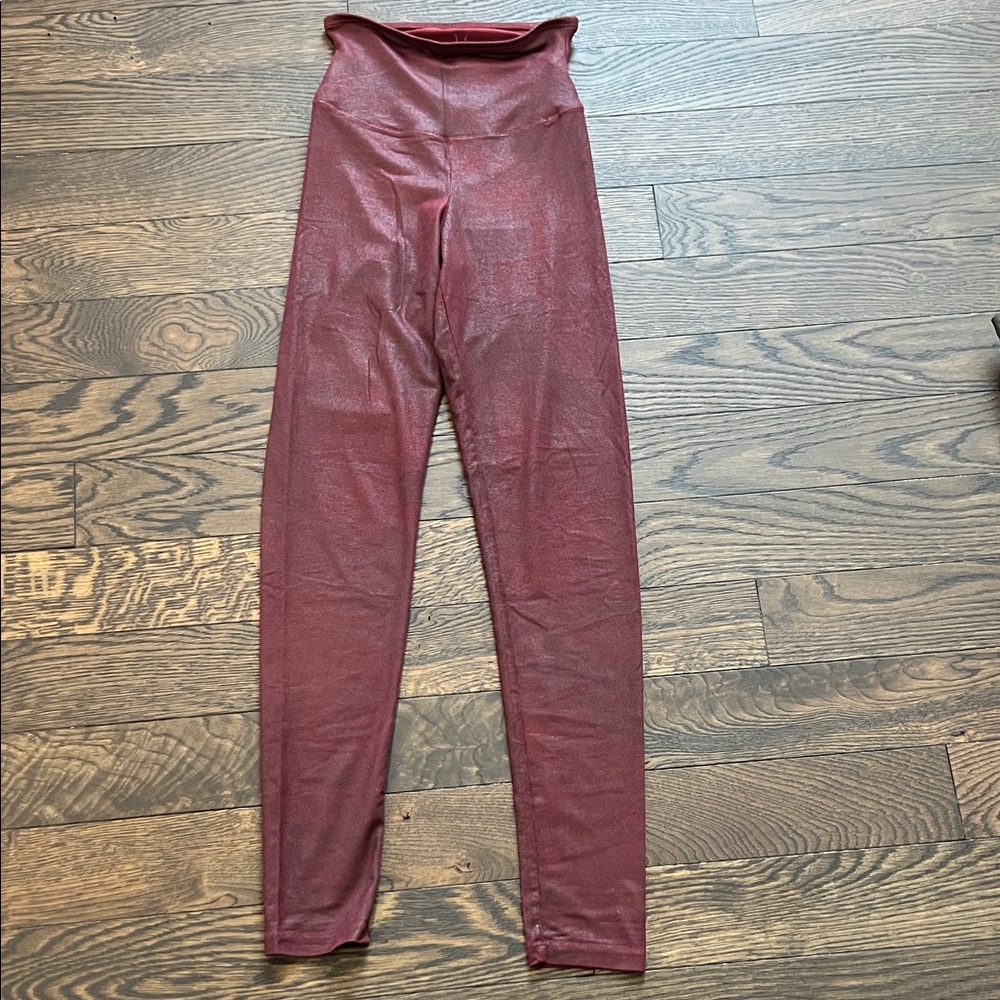 Burgundy High-Waisted Leggings